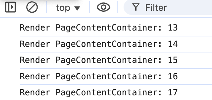 console.count output