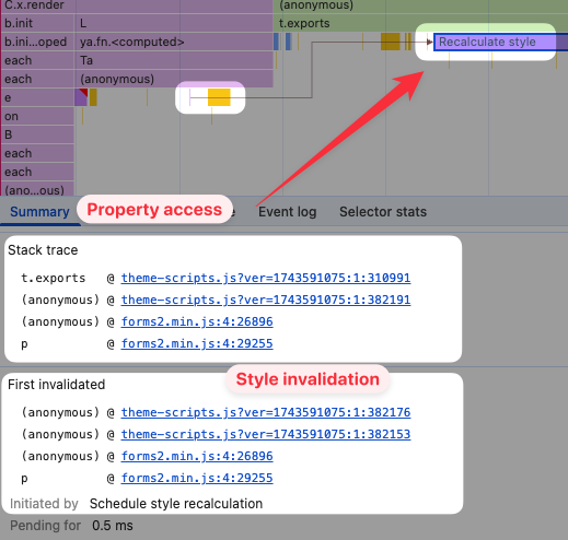 Layout details in DevTools